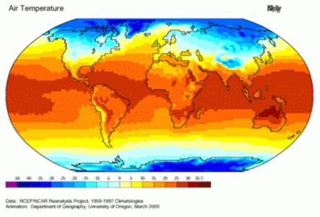 global temperatures affecting temperature equator latitude air factors colder poles showing atmospheric warmer relation circulation nearer
